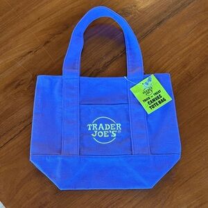 Trader Joe's Purple Mini Canvas Tote Bag